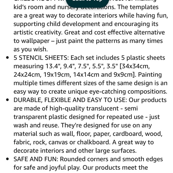 95. bear stencils set for kids room - Picture 5 of 5